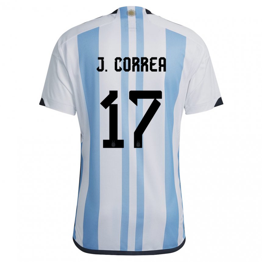 Damen Argentinische Joaquin Correa #17 Weiß Himmelblau Heimtrikot Trikot 22-24 T-shirt Belgien