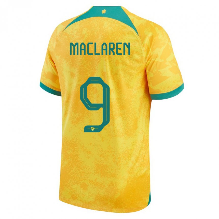 Damen Australische Jamie Maclaren #9 Gold Heimtrikot Trikot 22-24 T-shirt Belgien