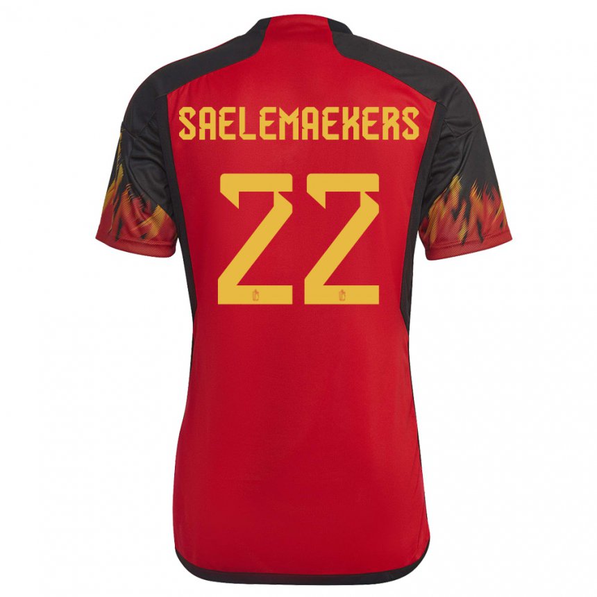 Damen Belgische Alexis Saelemaekers #22 Rot Heimtrikot Trikot 22-24 T-shirt Belgien