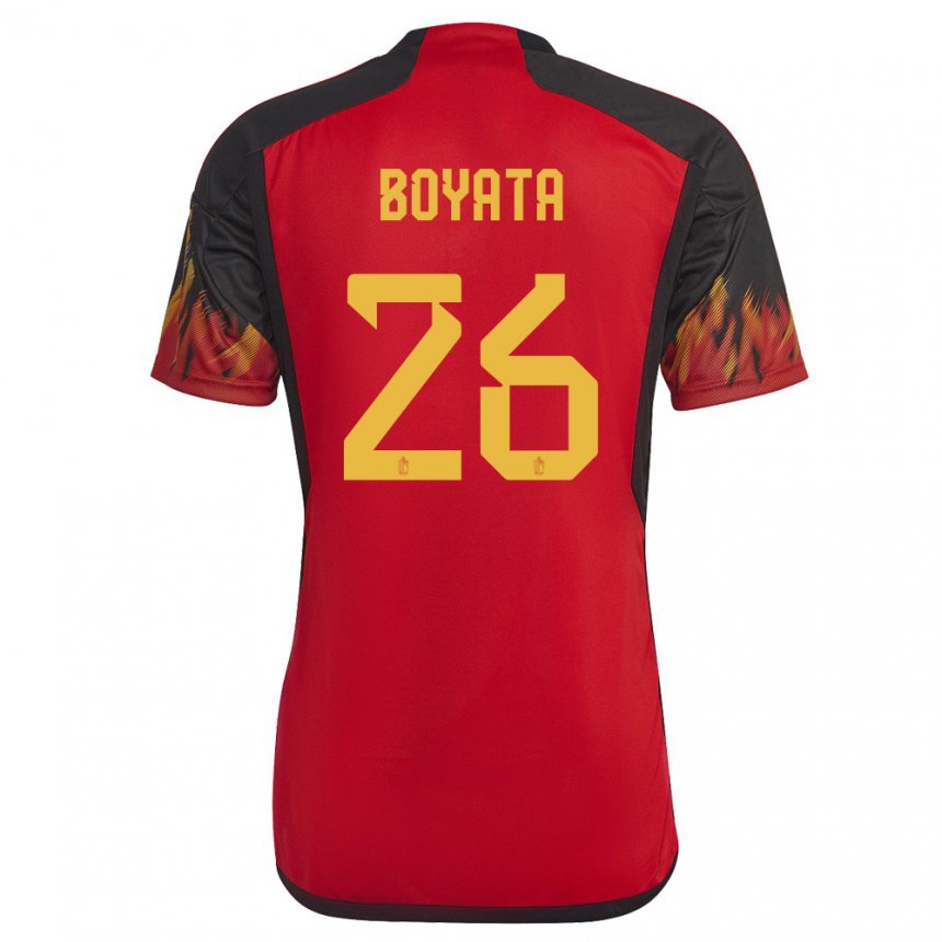 Damen Belgische Dedryck Boyata #26 Rot Heimtrikot Trikot 22-24 T-shirt Belgien