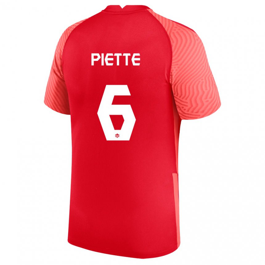 Damen Kanadische Samuel Piette #6 Rot Heimtrikot Trikot 22-24 T-shirt Belgien