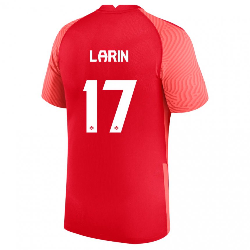Damen Kanadische Cyle Larin #17 Rot Heimtrikot Trikot 22-24 T-shirt Belgien
