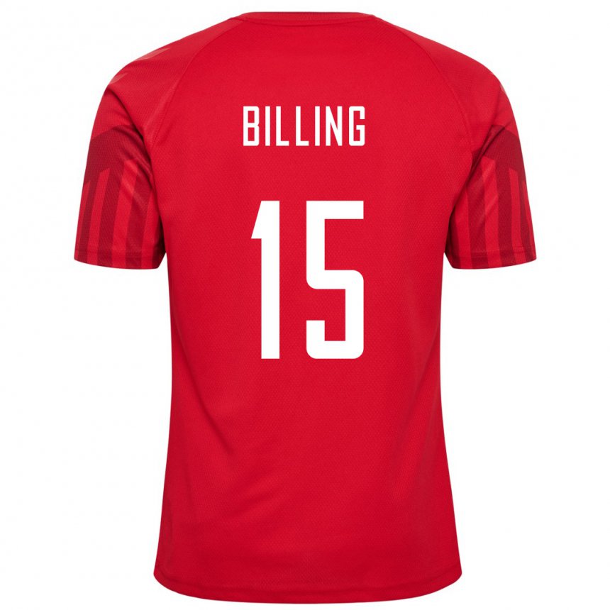 Damen Dänische Philip Billing #15 Rot Heimtrikot Trikot 22-24 T-shirt Belgien
