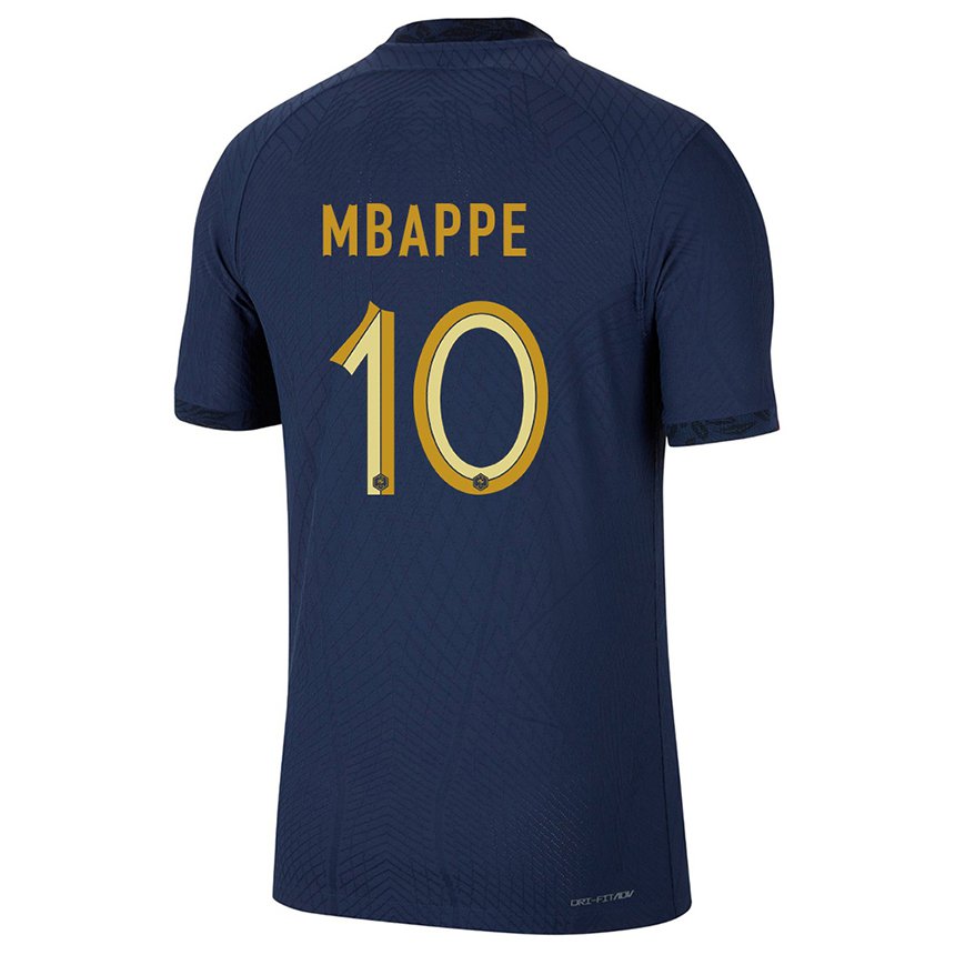 Femme Maillot France Kylian Mbappe #10 Bleu Marine Tenues Domicile 22-24 T-shirt Belgique