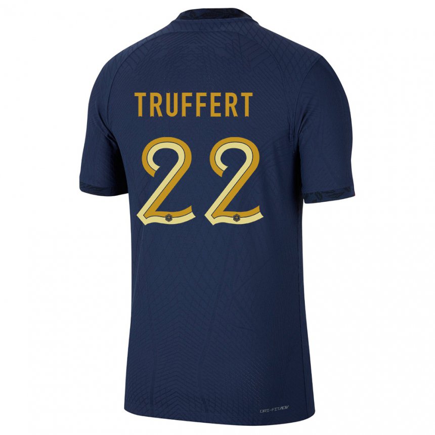 Damen Französische Adrien Truffert #22 Marineblau Heimtrikot Trikot 22-24 T-shirt Belgien