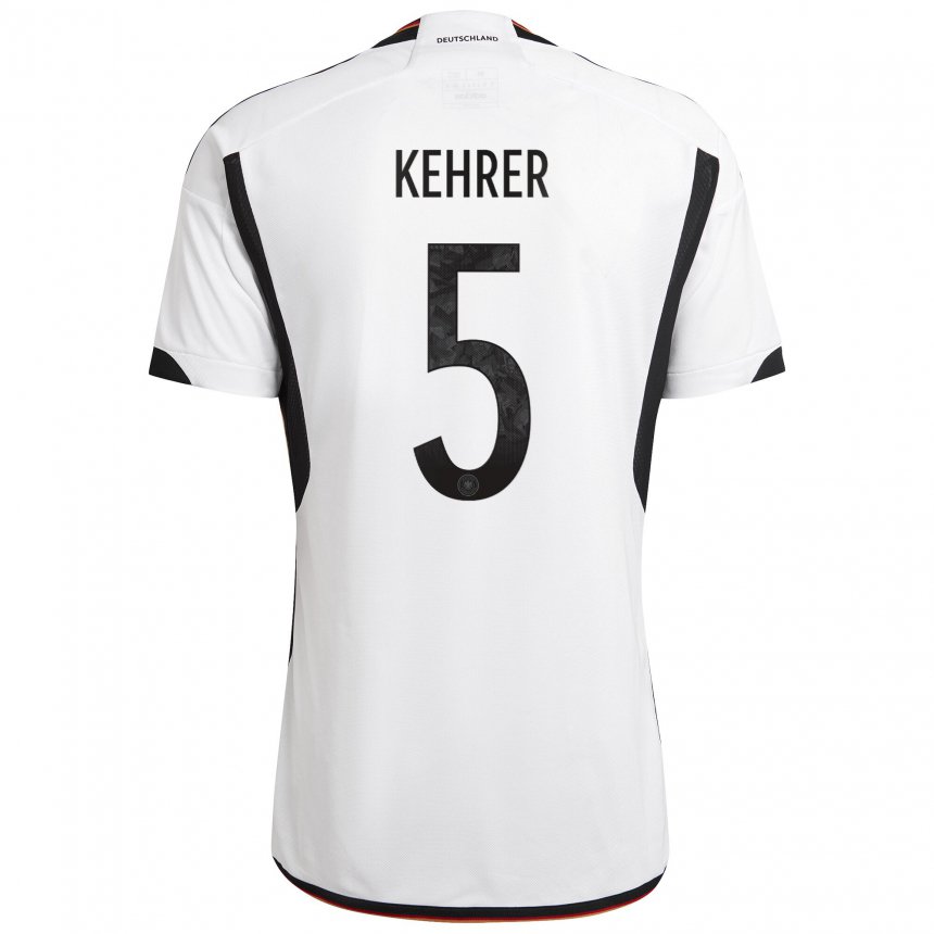 Damen Deutsche Thilo Kehrer #5 Weiß Schwarz Heimtrikot Trikot 22-24 T-shirt Belgien