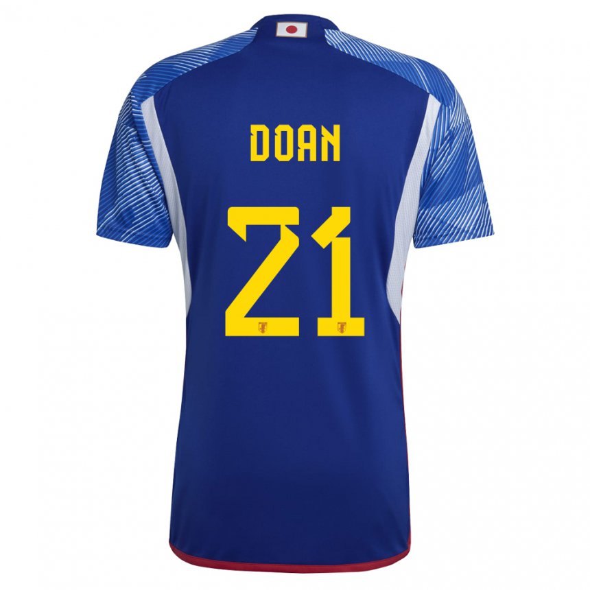 Damen Japanische Ritsu Doan #21 Königsblau Heimtrikot Trikot 22-24 T-shirt Belgien