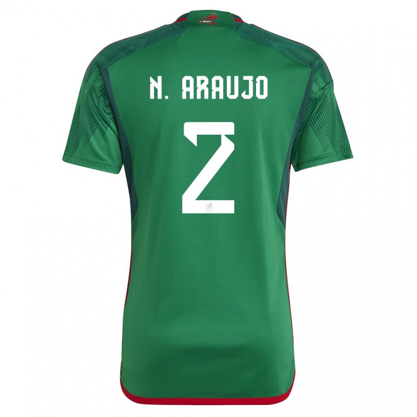 Damen Mexikanische Nestor Araujo #2 Grün Heimtrikot Trikot 22-24 T-shirt Belgien
