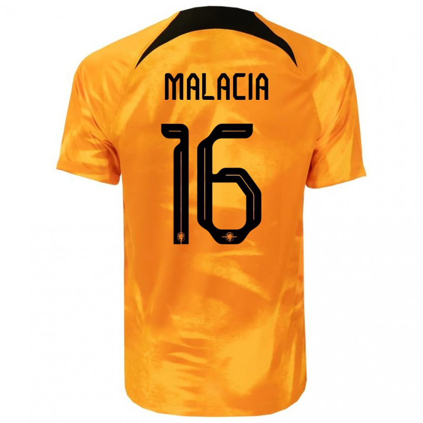 Damen Niederländische Tyrell Malacia #16 Laser-orange Heimtrikot Trikot 22-24 T-shirt Belgien