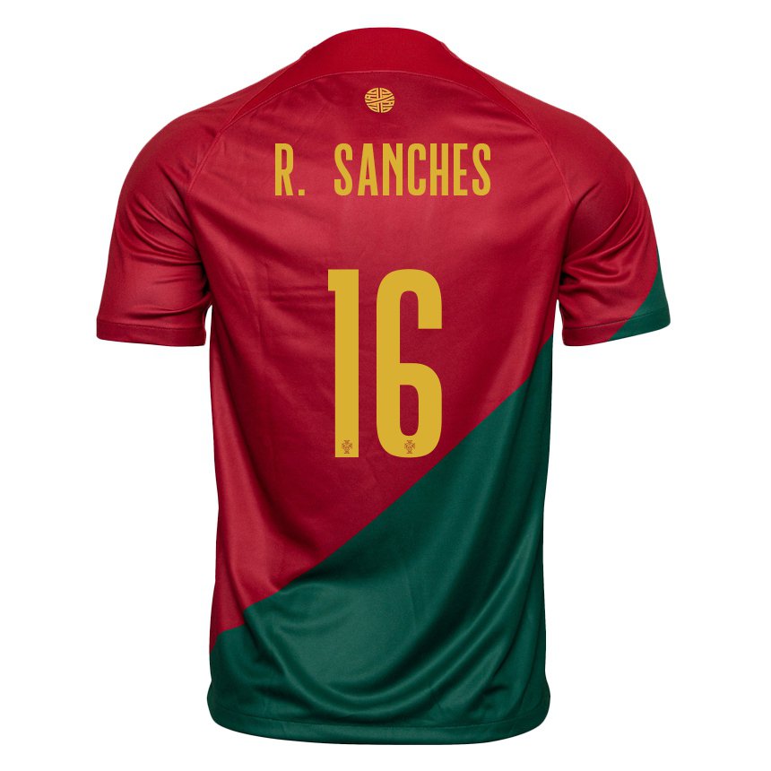 Damen Portugiesische Renato Sanches #16 Rot Grün Heimtrikot Trikot 22-24 T-shirt Belgien