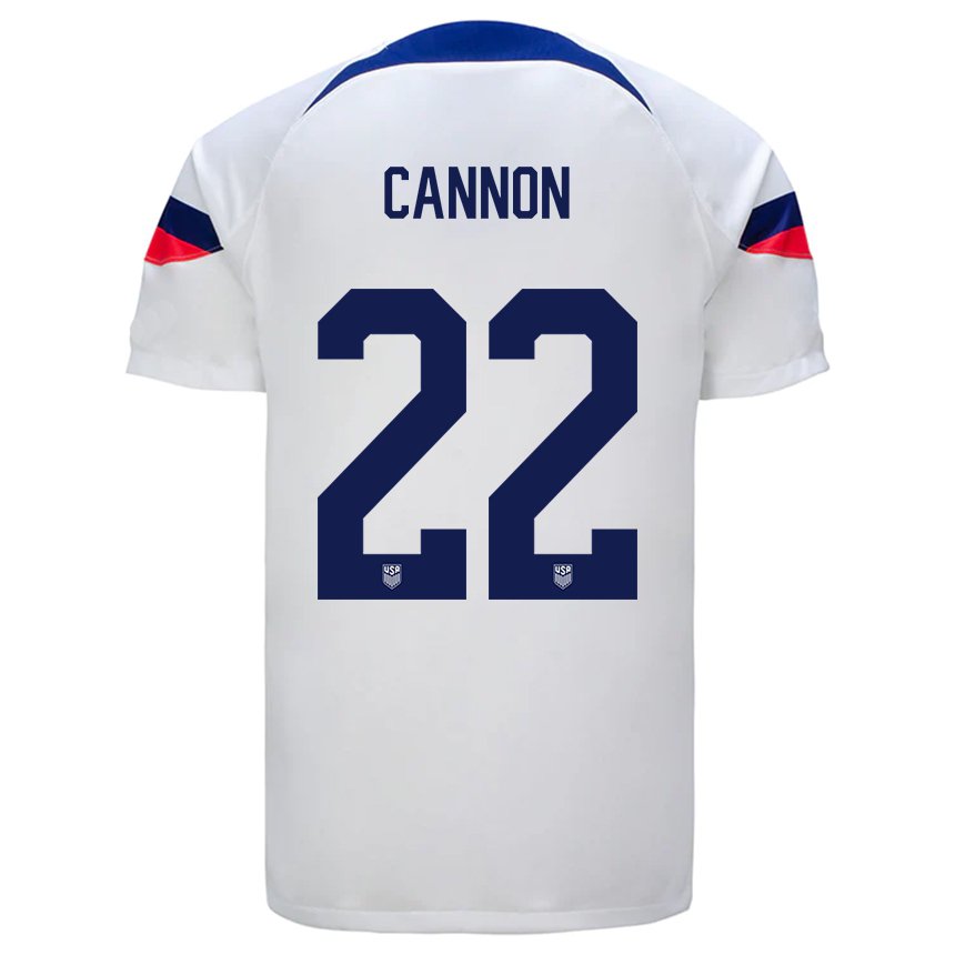 Damen Us-amerikanische Reggie Cannon #22 Weiß Heimtrikot Trikot 22-24 T-shirt Belgien
