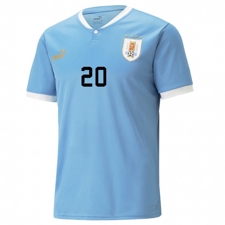 Damen Uruguayische Diego Rossi #20 Blau Heimtrikot Trikot 22-24 T-shirt Belgien