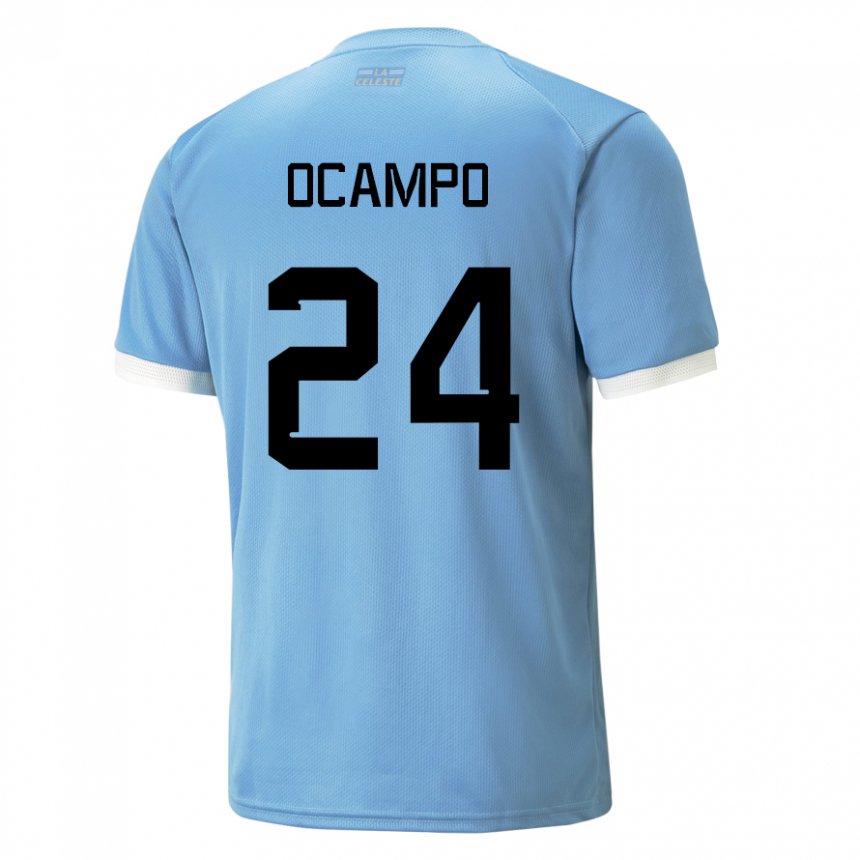 Damen Uruguayische Brian Ocampo #24 Blau Heimtrikot Trikot 22-24 T-shirt Belgien