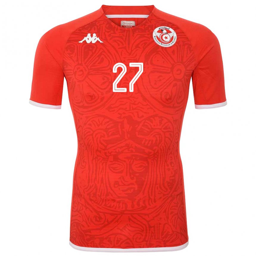 Damen Tunesische Issam Jebali #27 Rot Heimtrikot Trikot 22-24 T-shirt Belgien