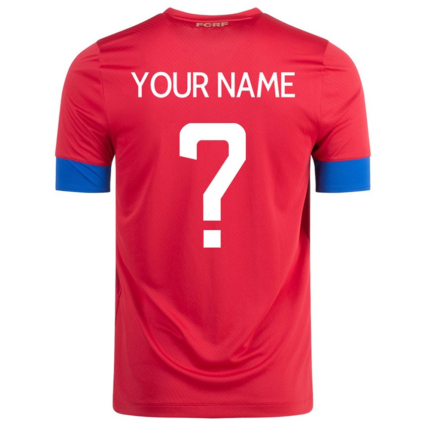Damen Costa-ricanische Ihren Namen #0 Rot Heimtrikot Trikot 22-24 T-shirt Belgien