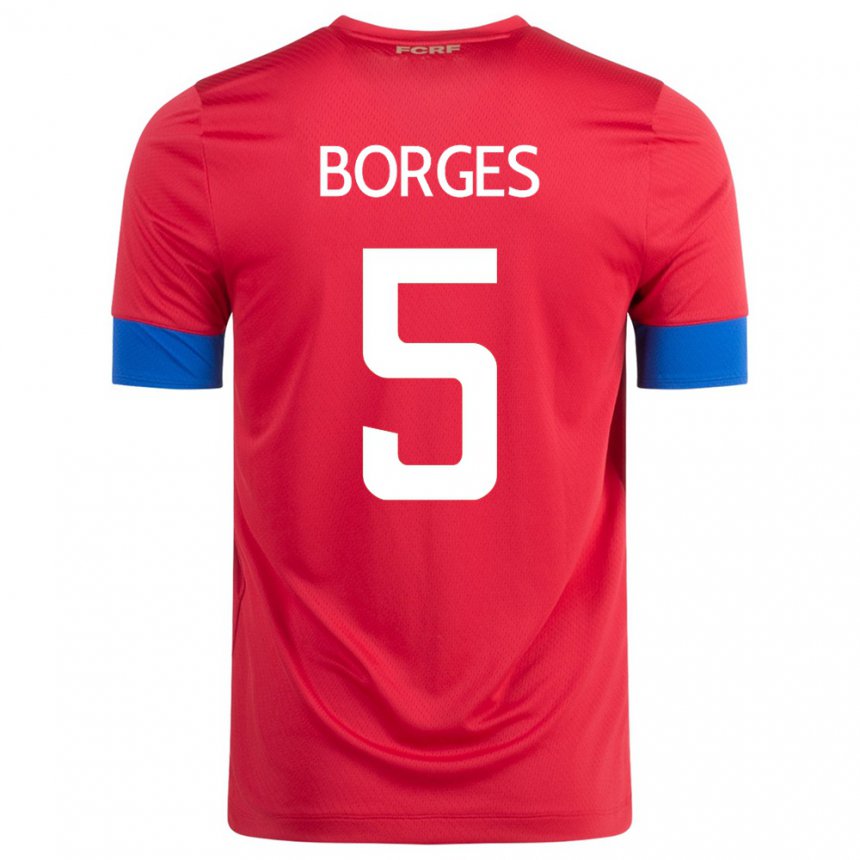 Femme Maillot Costa Rica Celso Borges #5 Rouge Tenues Domicile 22-24 T-shirt Belgique
