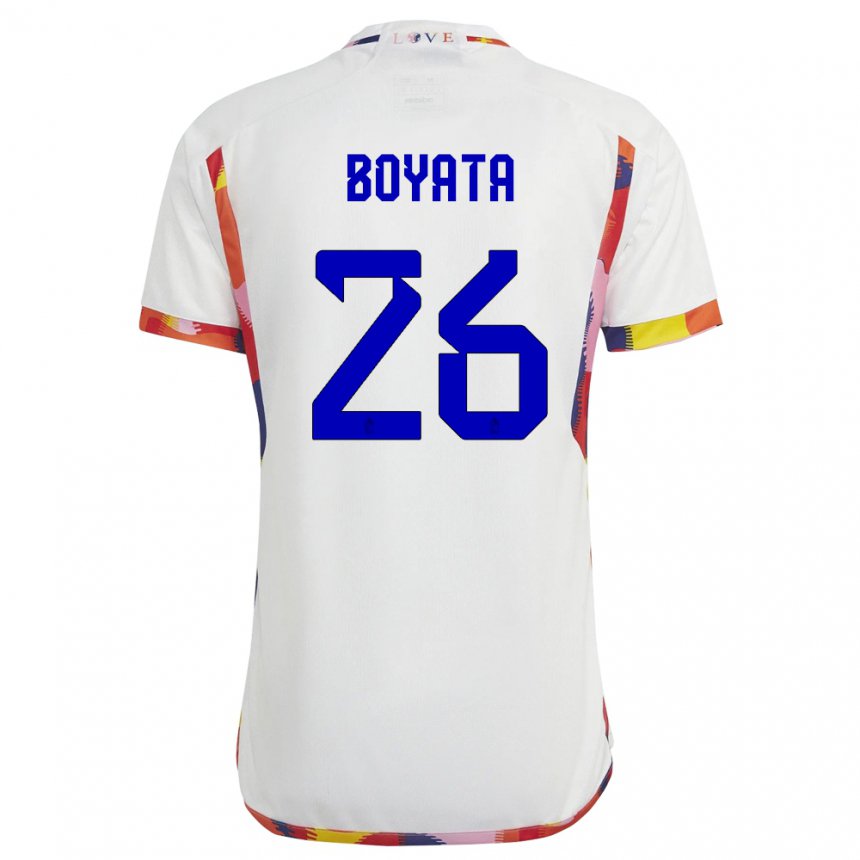 Damen Belgische Dedryck Boyata #26 Weiß Auswärtstrikot Trikot 22-24 T-shirt Belgien