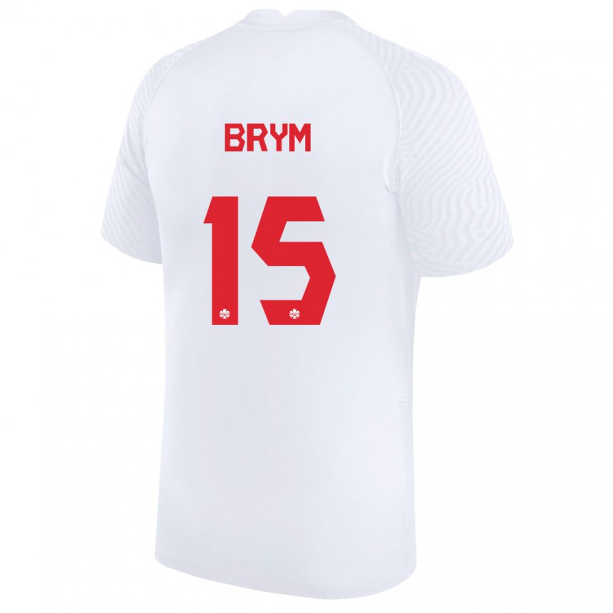 Femme Maillot Canada Charles Andreas Brym #15 Blanc Tenues Extérieur 22-24 T-shirt Belgique