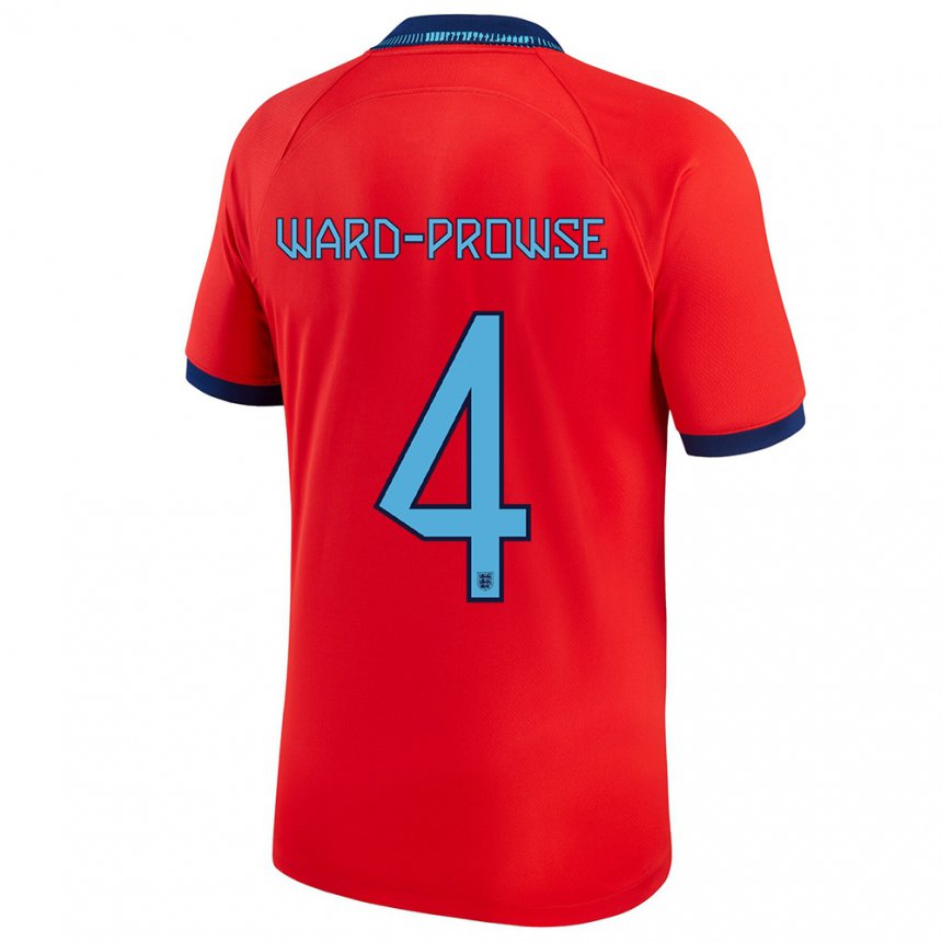 Damen Englische James Ward-prowse #4 Rot Auswärtstrikot Trikot 22-24 T-shirt Belgien