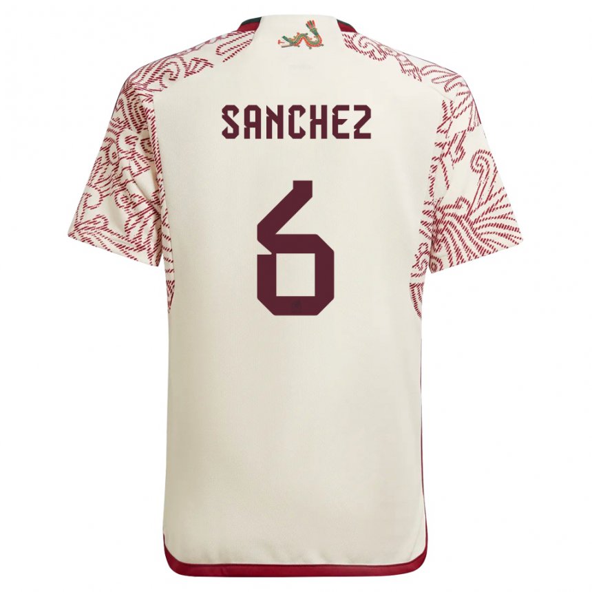 Damen Mexikanische Erick Sanchez #6 Wunder Weiß Rot Auswärtstrikot Trikot 22-24 T-shirt Belgien