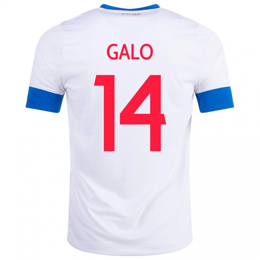 Damen Costa-ricanische Orlando Galo #14 Weiß Auswärtstrikot Trikot 22-24 T-shirt Belgien