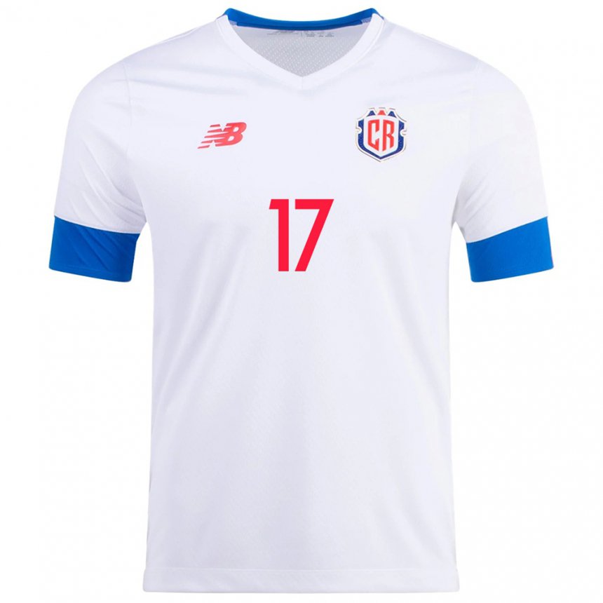 Damen Costa-ricanische Roan Wilson #17 Weiß Auswärtstrikot Trikot 22-24 T-shirt Belgien