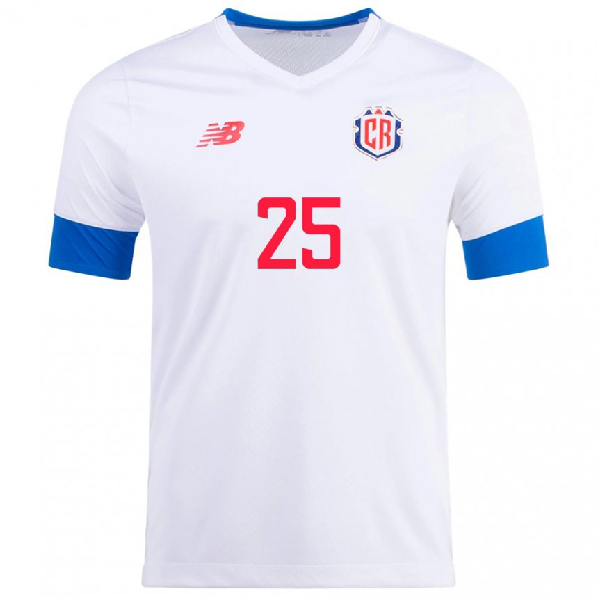 Damen Costa-ricanische Anthony Hernandez #25 Weiß Auswärtstrikot Trikot 22-24 T-shirt Belgien