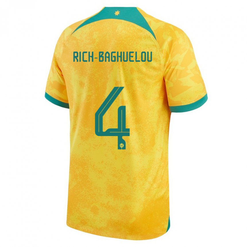 Kinderen Australisch Jay Rich Baghuelou #4 Gouden Thuisshirt Thuistenue 22-24 T-shirt België
