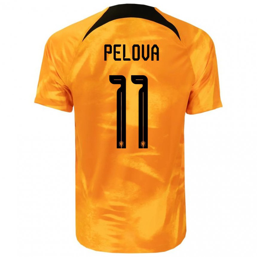 Kinder Niederländische Victoria Pelova #11 Laser-orange Heimtrikot Trikot 22-24 T-shirt Belgien