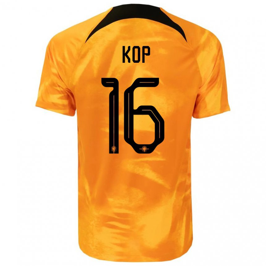 Kinder Niederländische Lize Kop #16 Laser-orange Heimtrikot Trikot 22-24 T-shirt Belgien
