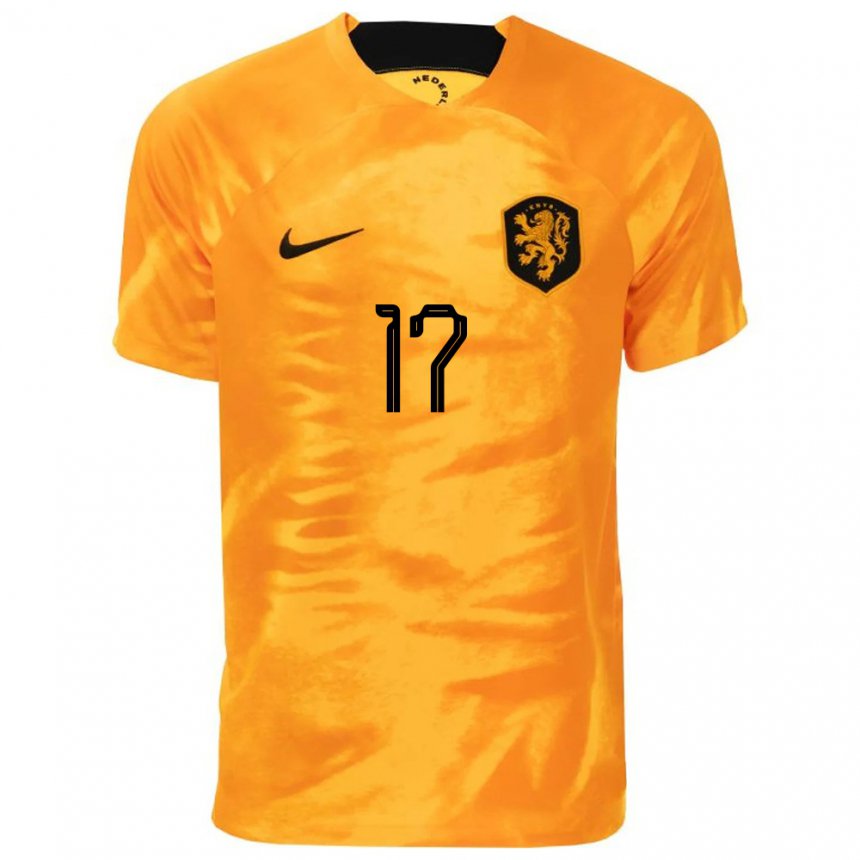Kinder Niederländische Romee Leuchter #17 Laser-orange Heimtrikot Trikot 22-24 T-shirt Belgien