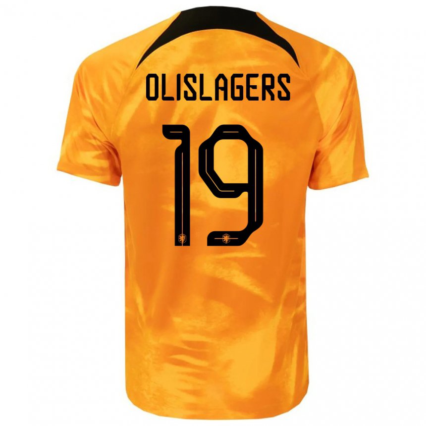 Kinder Niederländische Marisa Olislagers #19 Laser-orange Heimtrikot Trikot 22-24 T-shirt Belgien