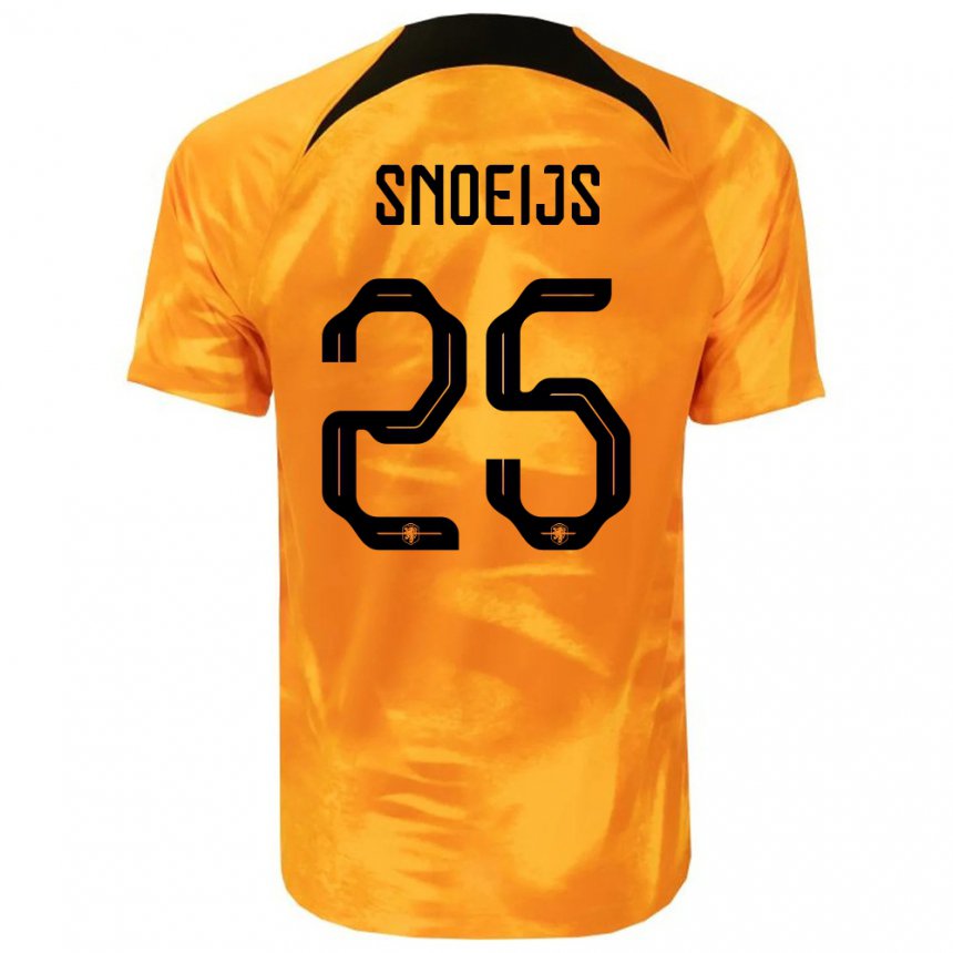 Enfant Maillot Pays-bas Katja Snoeijs #25 Orange Laser Tenues Domicile 22-24 T-shirt Belgique