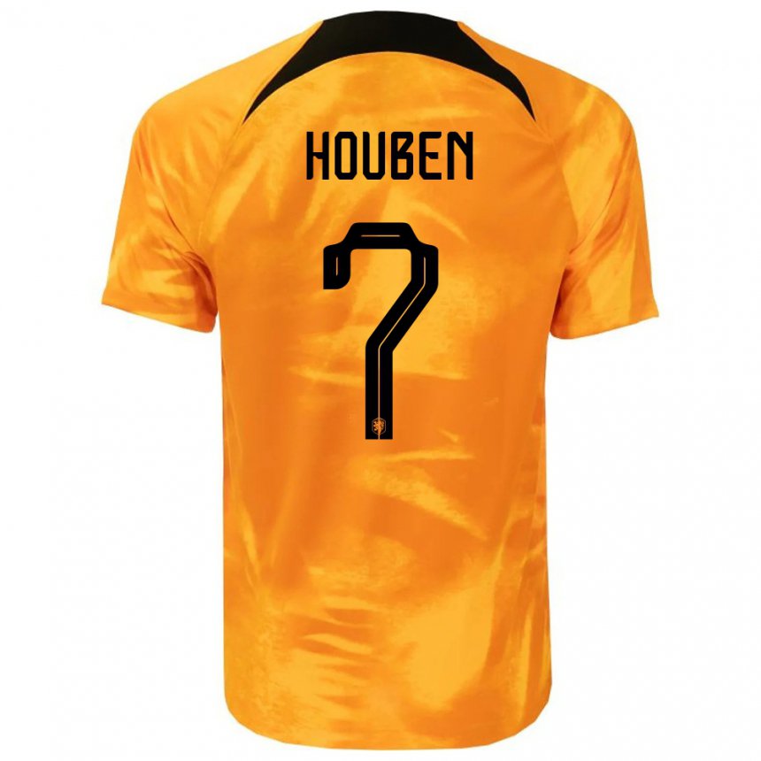 Kinder Niederländische Iggy Houben #7 Laser-orange Heimtrikot Trikot 22-24 T-shirt Belgien