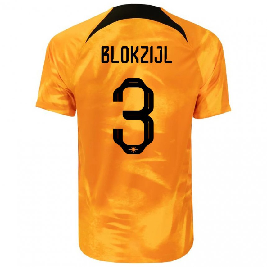 Kinder Niederländische Thijmen Blokzijl #3 Laser-orange Heimtrikot Trikot 22-24 T-shirt Belgien