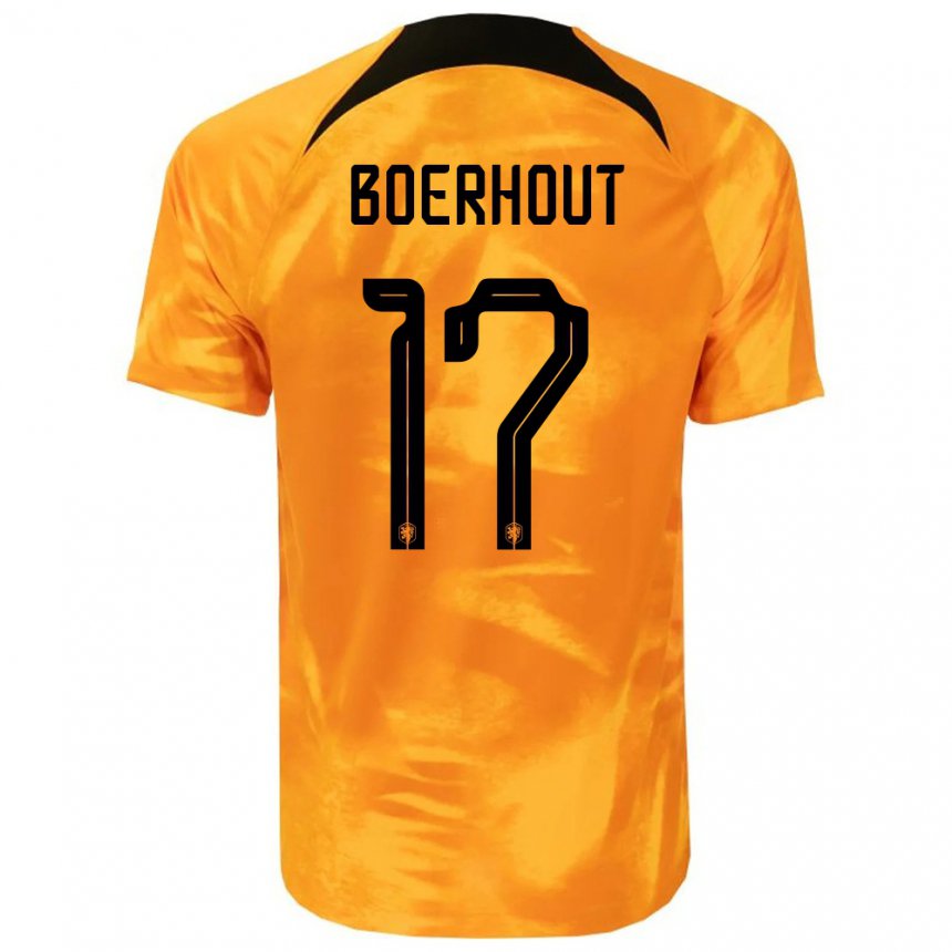 Kinder Niederländische Yoram Boerhout #17 Laser-orange Heimtrikot Trikot 22-24 T-shirt Belgien