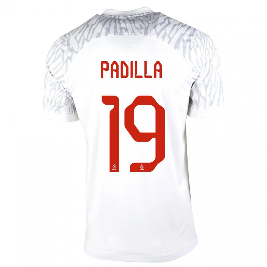 Kinder Polnische Natalia Padilla #19 Weiß Heimtrikot Trikot 22-24 T-shirt Belgien