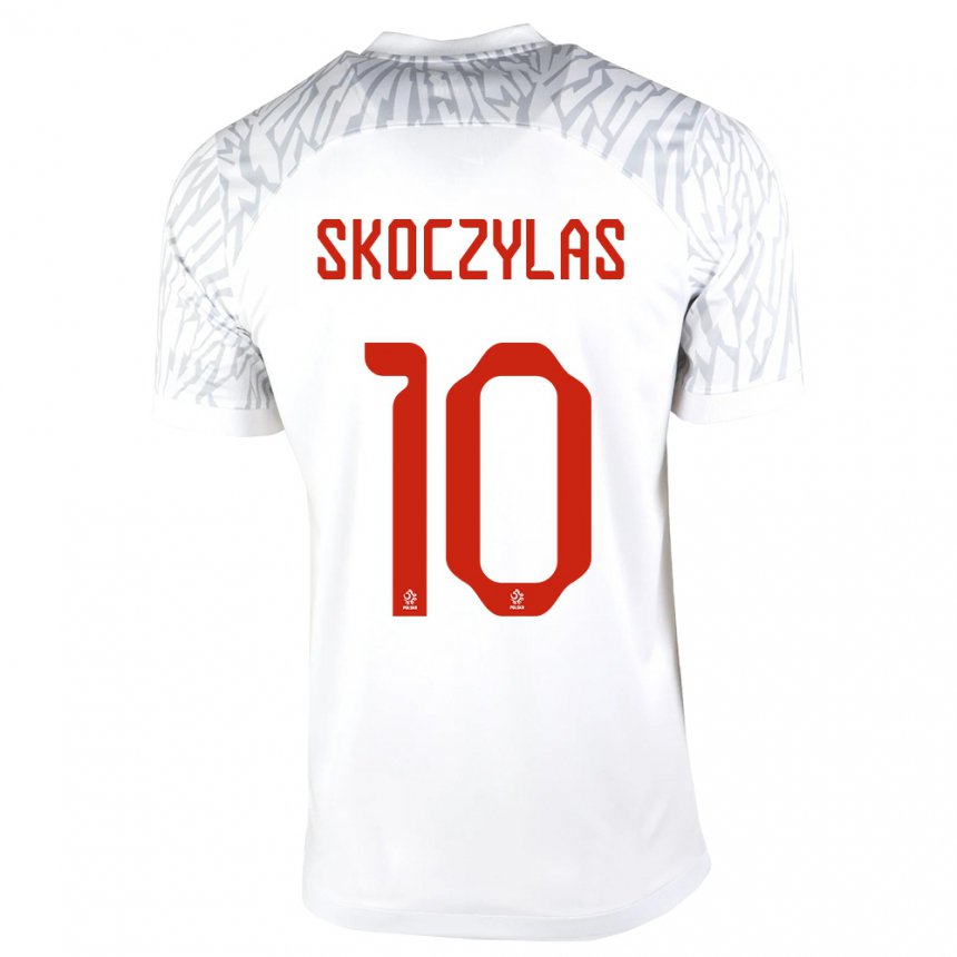 Kinder Polnische Mateusz Skoczylas #10 Weiß Heimtrikot Trikot 22-24 T-shirt Belgien