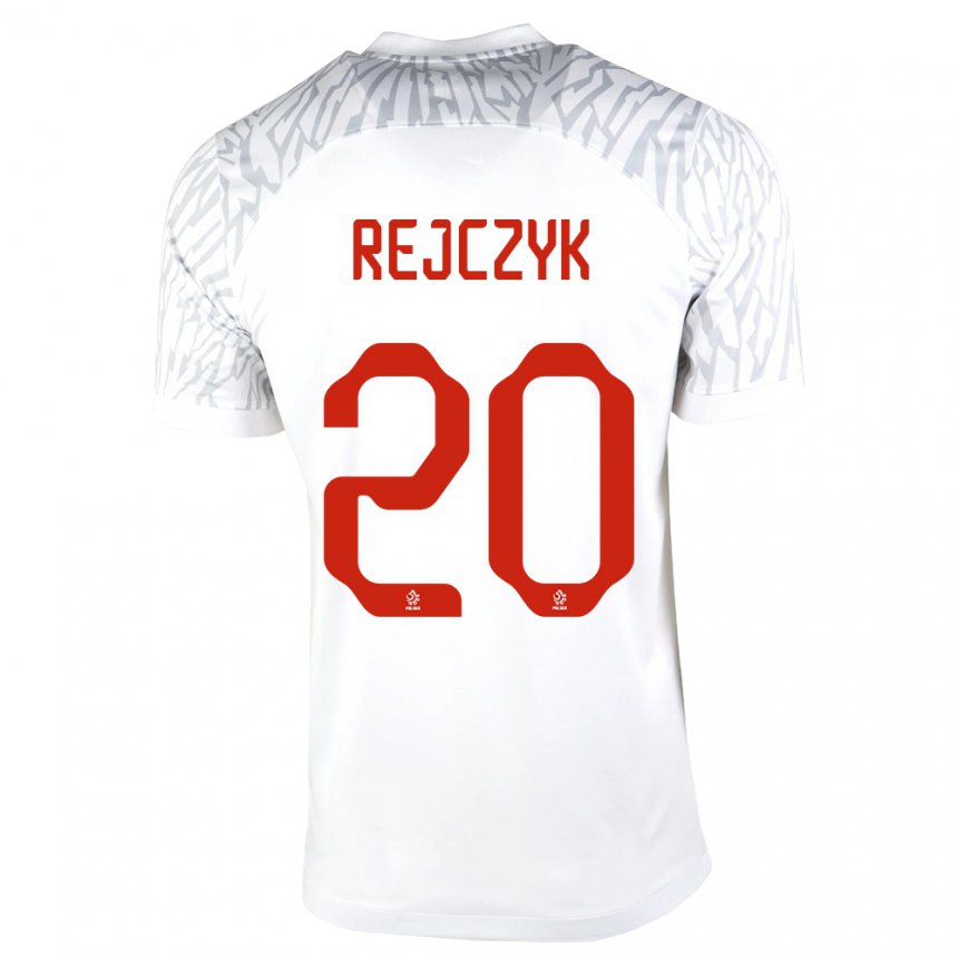 Kinder Polnische Filip Rejczyk #20 Weiß Heimtrikot Trikot 22-24 T-shirt Belgien