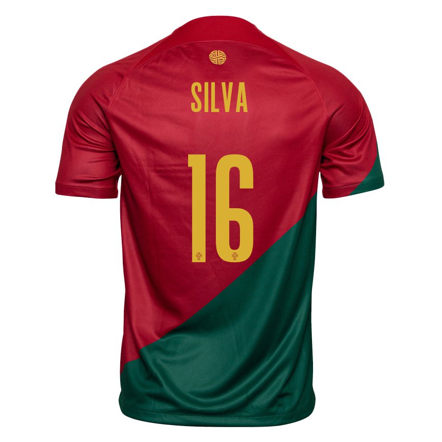 Kinder Portugiesische Diana Silva #16 Rot Grün Heimtrikot Trikot 22-24 T-shirt Belgien