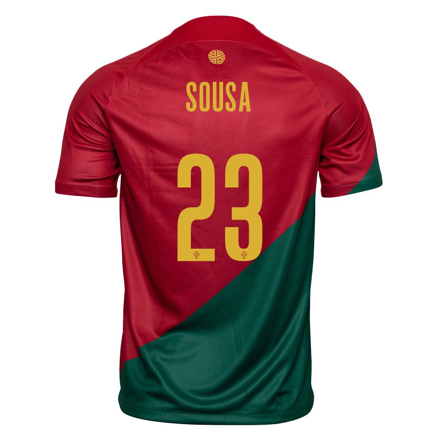 Kinder Portugiesische Afonso Sousa #23 Rot Grün Heimtrikot Trikot 22-24 T-shirt Belgien