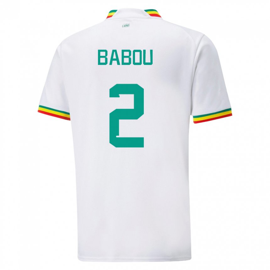 Kinder Senegalesische Marieme Babou #2 Weiß Heimtrikot Trikot 22-24 T-shirt Belgien