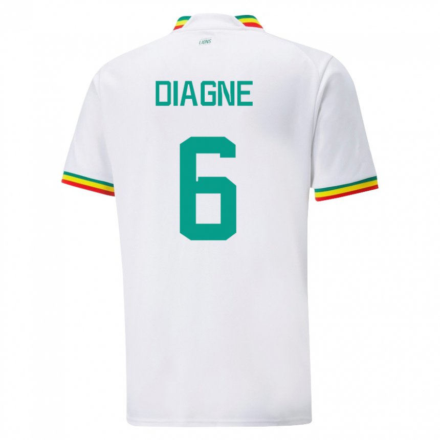 Kinder Senegalesische Edmee Diagne #6 Weiß Heimtrikot Trikot 22-24 T-shirt Belgien