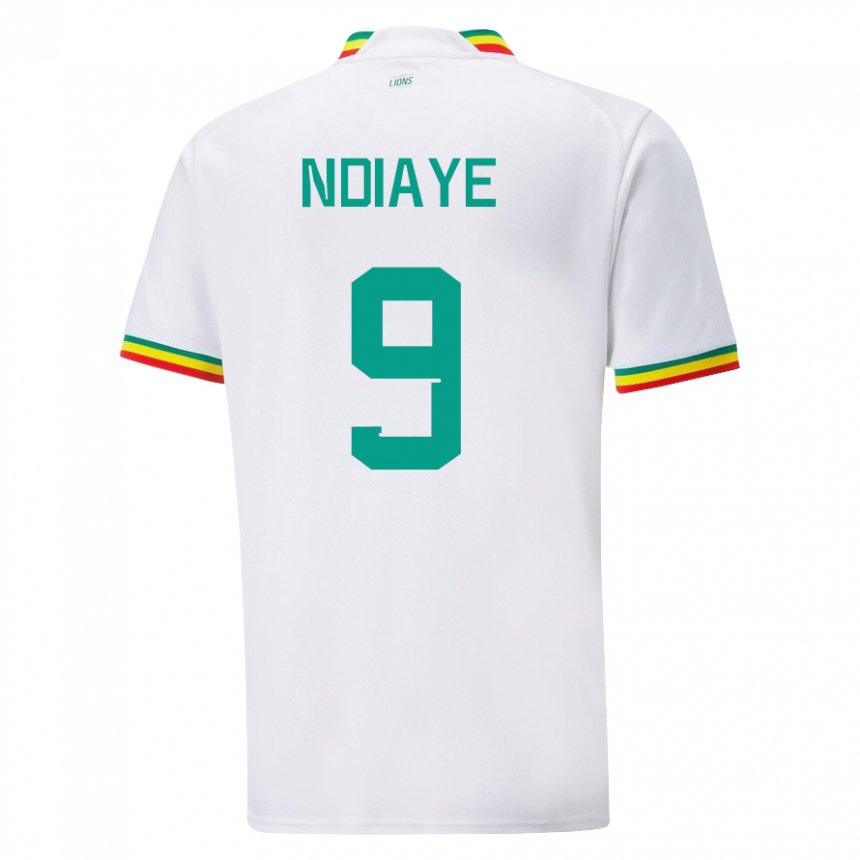 Kinder Senegalesische Nguenar Ndiaye #9 Weiß Heimtrikot Trikot 22-24 T-shirt Belgien