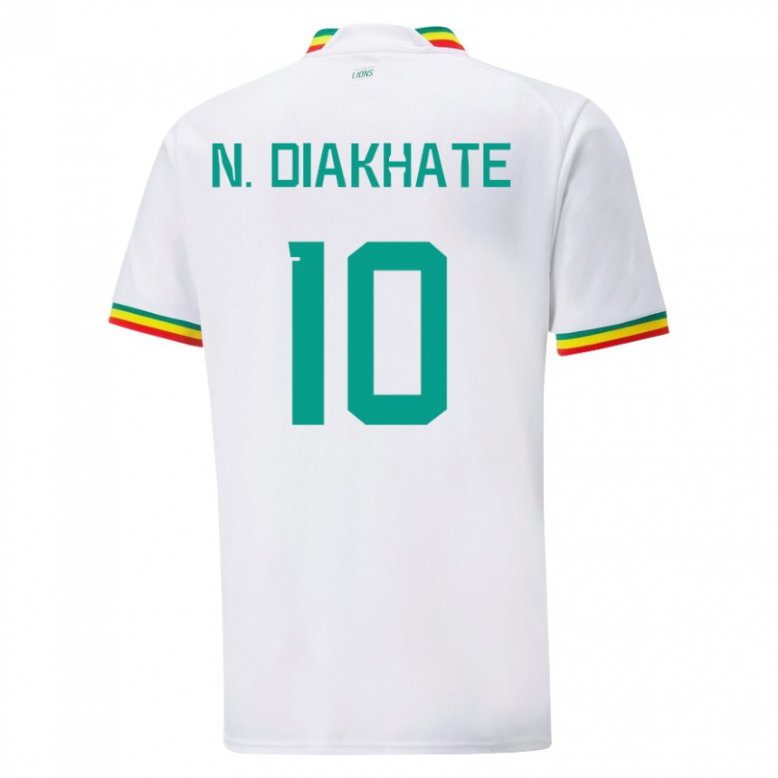 Kinder Senegalesische Ndeye Awa Diakhate #10 Weiß Heimtrikot Trikot 22-24 T-shirt Belgien