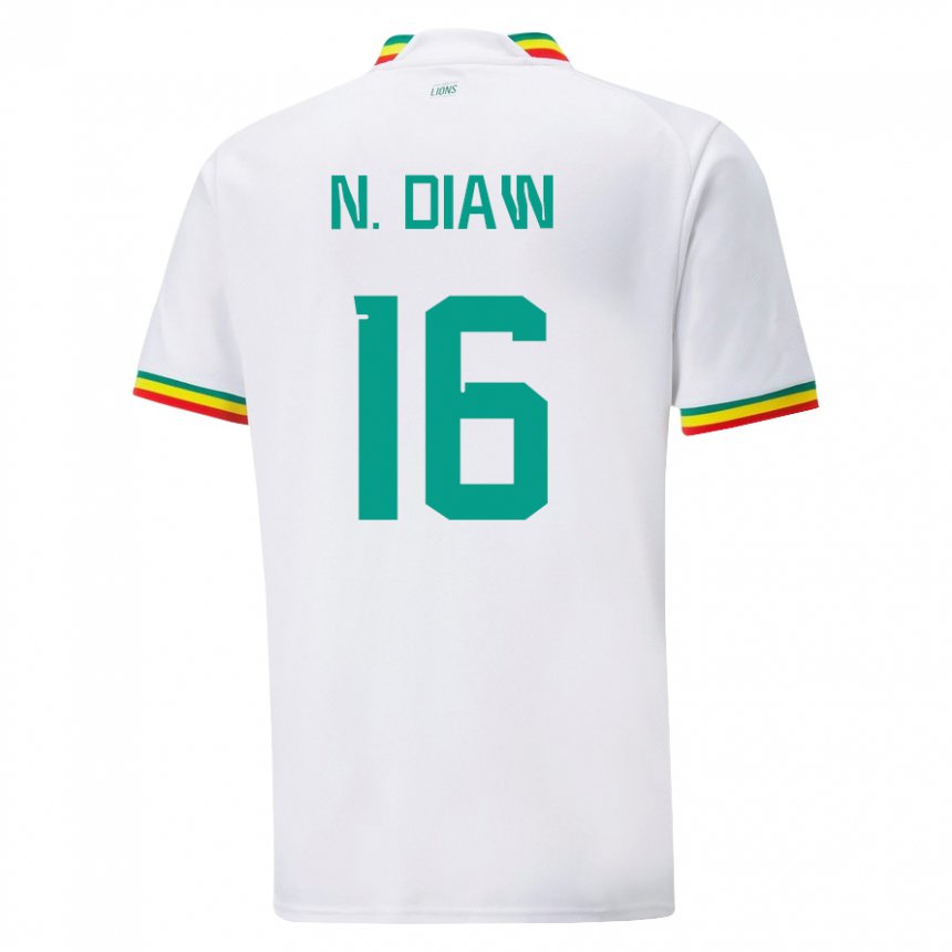 Kinder Senegalesische Ndeye Meissa Diaw #16 Weiß Heimtrikot Trikot 22-24 T-shirt Belgien