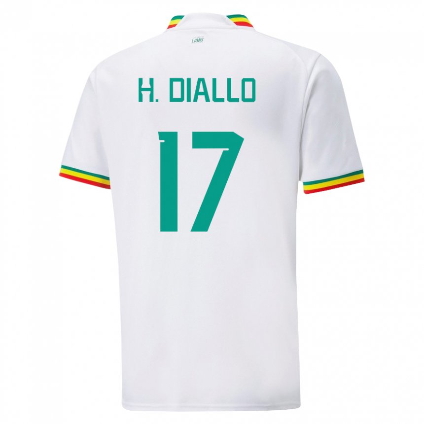 Kinder Senegalesische Hapsatou Malado Diallo #17 Weiß Heimtrikot Trikot 22-24 T-shirt Belgien