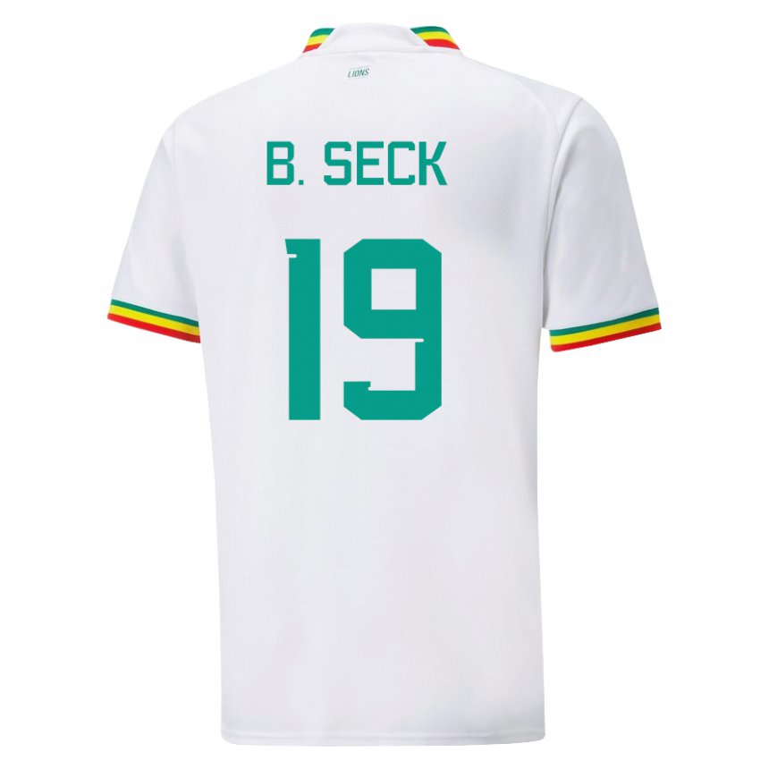 Kinder Senegalesische Bineta Korkel Seck #19 Weiß Heimtrikot Trikot 22-24 T-shirt Belgien