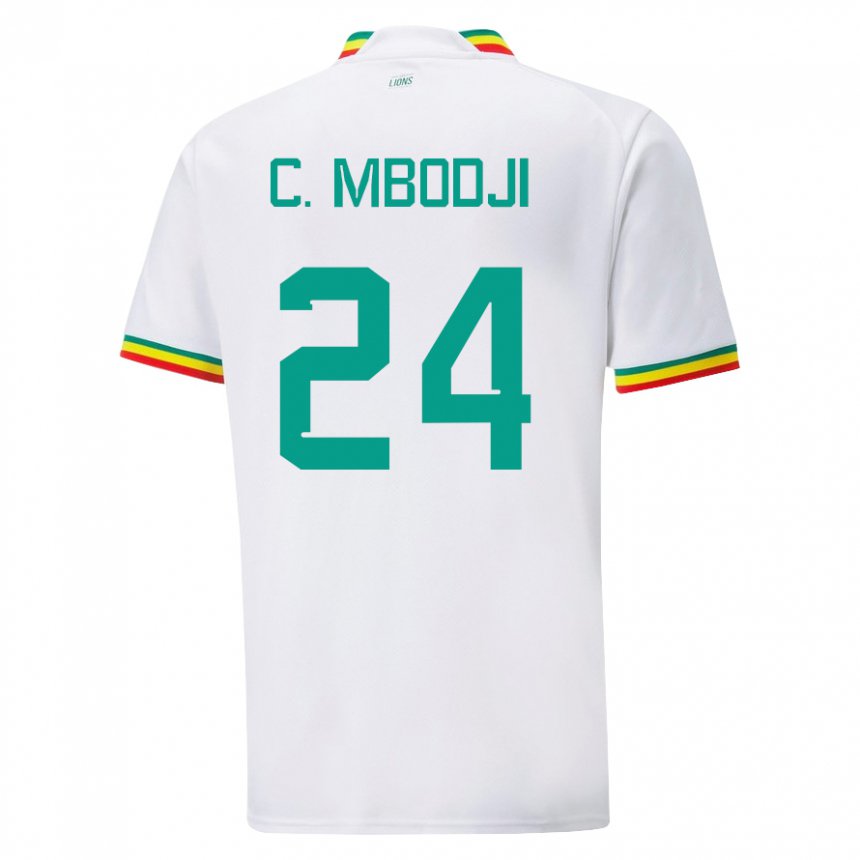 Kinderen Senegalees Coumba Sylla Mbodji #24 Wit Thuisshirt Thuistenue 22-24 T-shirt België