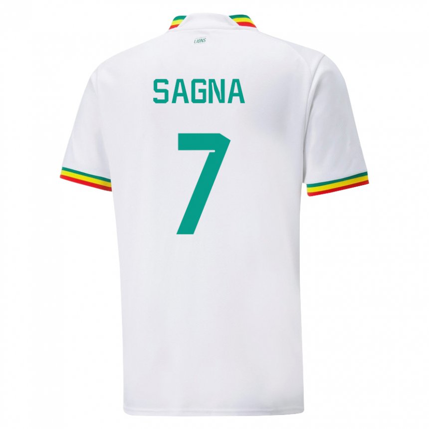 Enfant Maillot Sénégal Amadou Sagna #7 Blanc Tenues Domicile 22-24 T-shirt Belgique